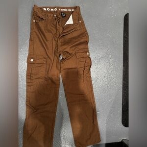 Brown 90s Boyfriend Cargo Jeans